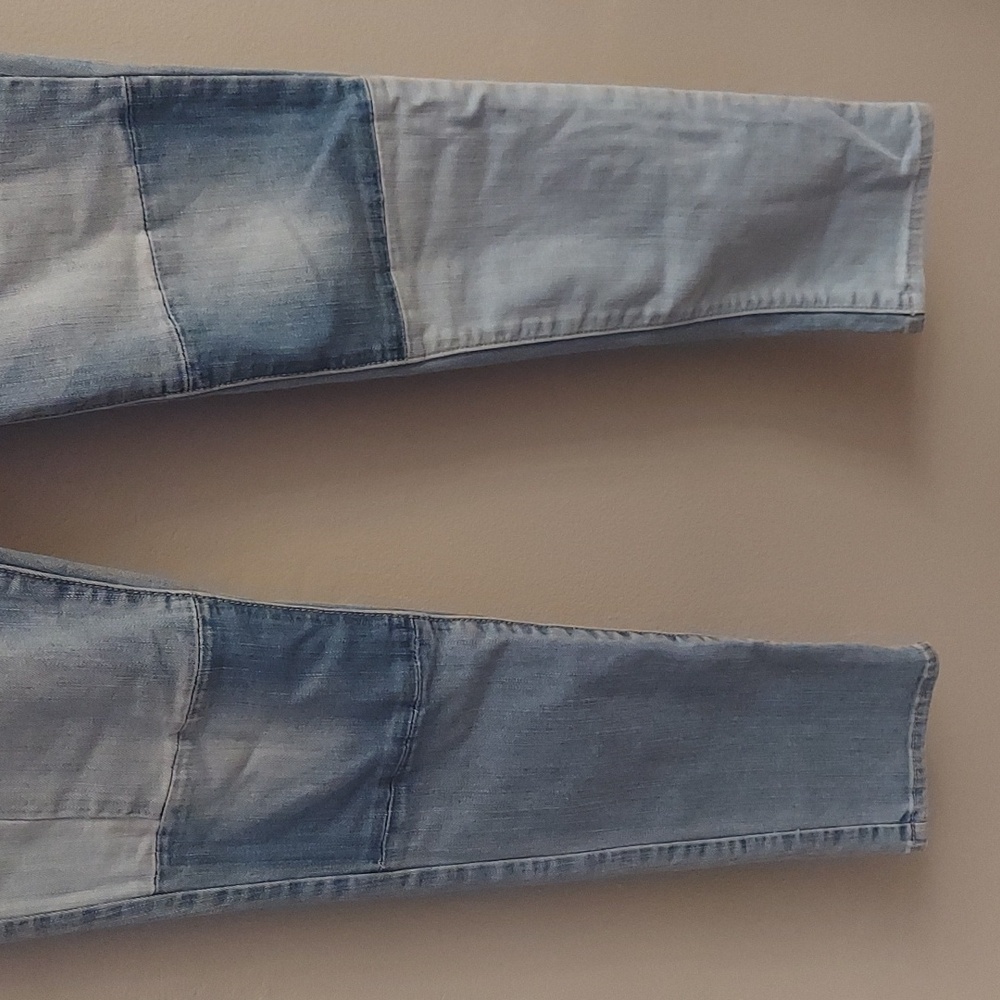 American Eagle Patchwork Lightwash Denim Skinny S… - image 5